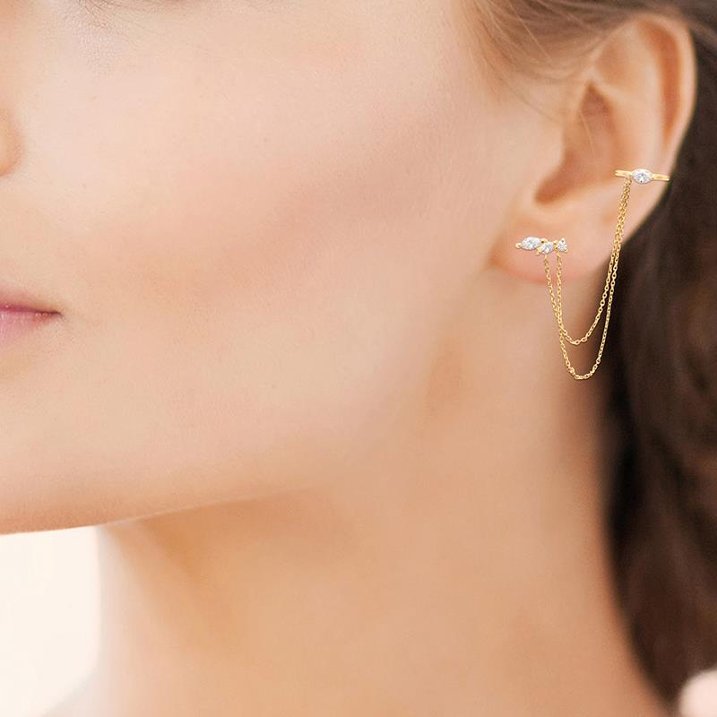 Chain - Gold Plated - Single earring
