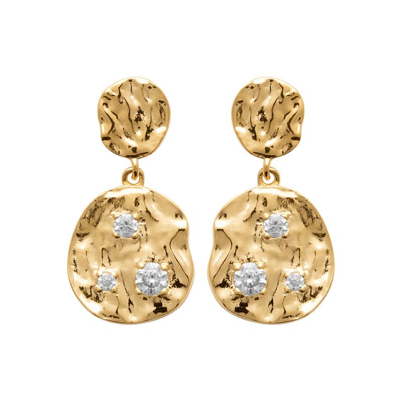 Hypnotique - Zirconia - Earrings - Gold Plated