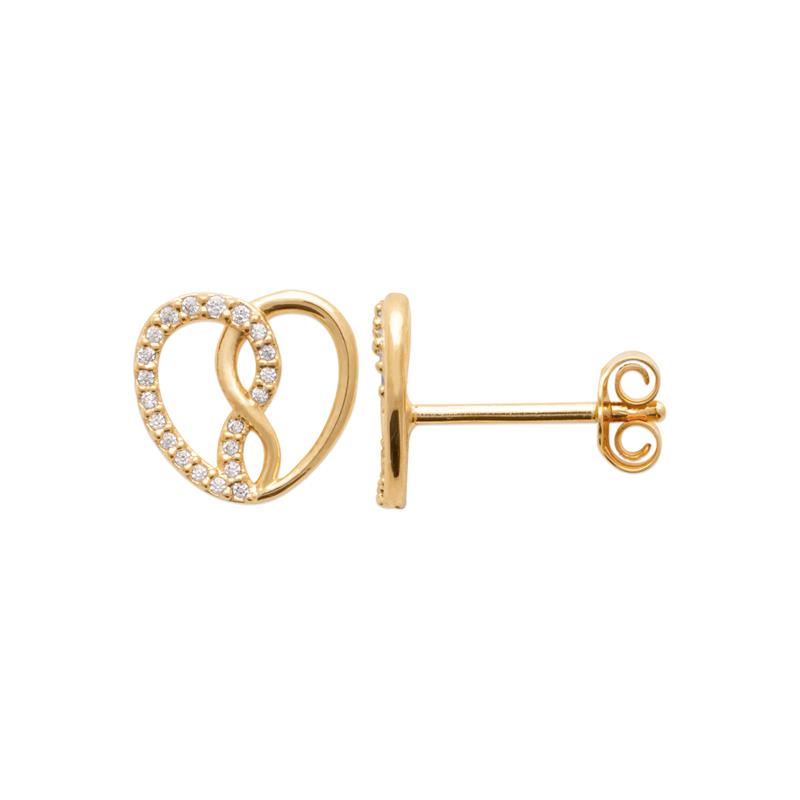 Heart - earrings - gold plated