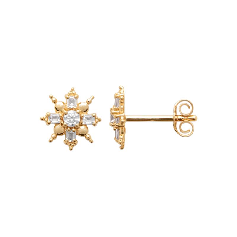 Flower - Earrings - Gold Plated