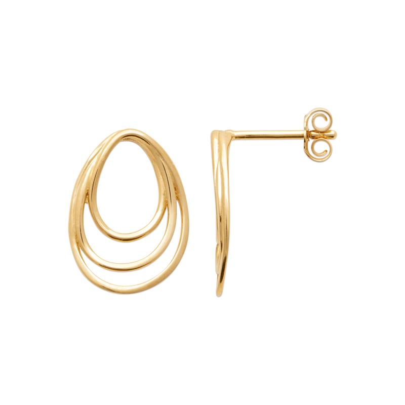 Oval - Earrings - Gold Plated