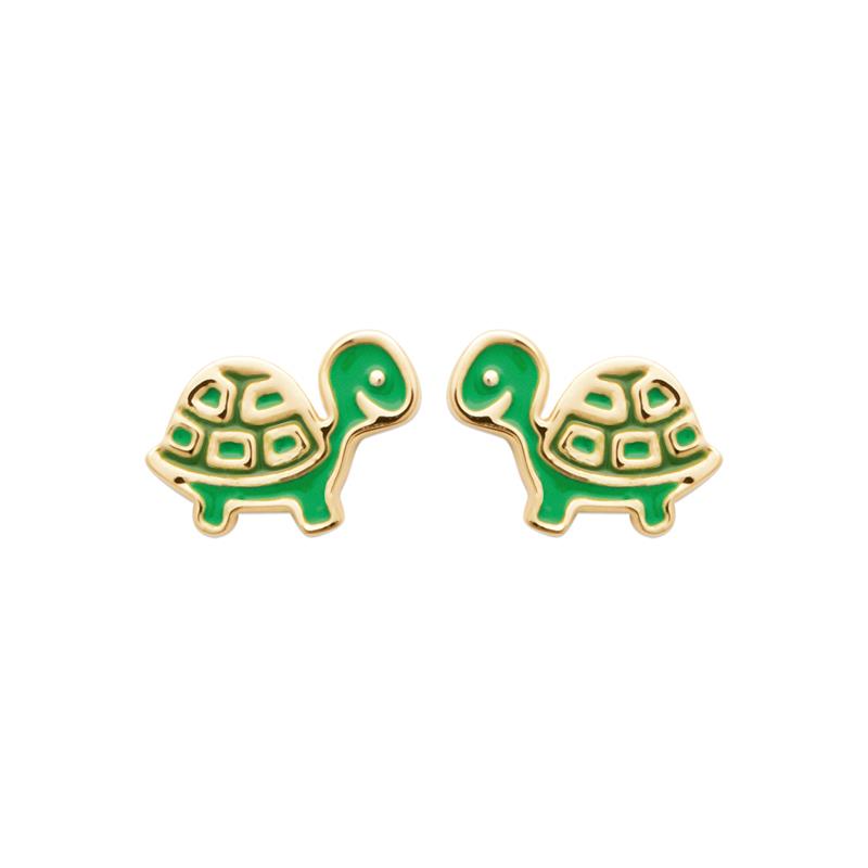 Schildkröte – Ohrringe – vergoldet