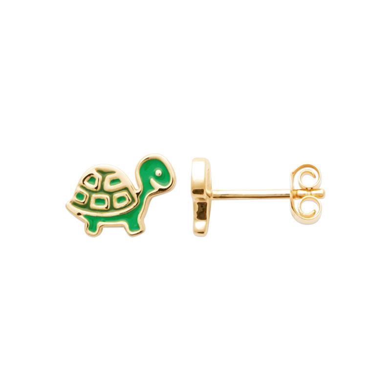 Schildkröte – Ohrringe – vergoldet