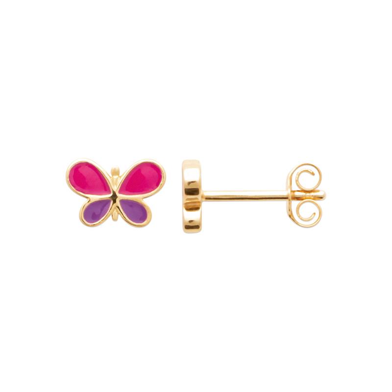 Schmetterling – vergoldet – Ohrringe