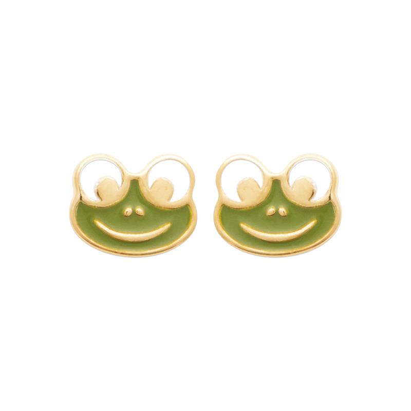 Frosch – Ohrringe – vergoldet