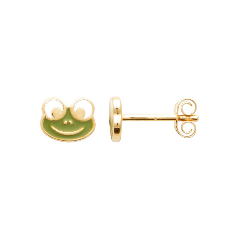 Frosch – Ohrringe – vergoldet