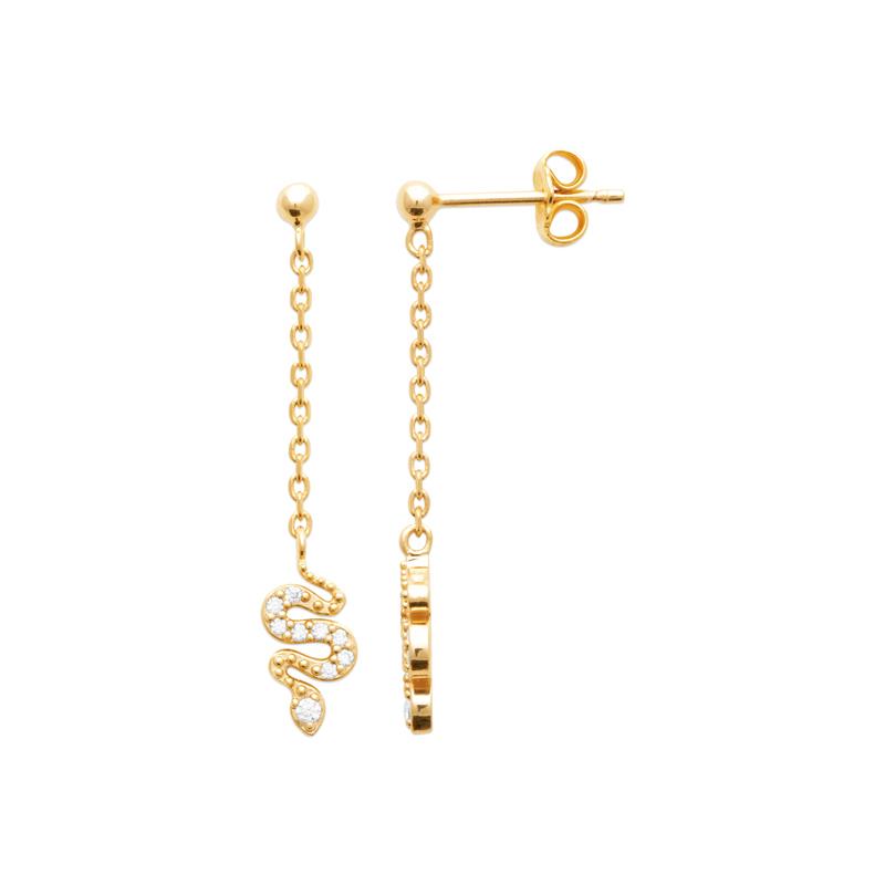 Snake - Gold Plated - Earrings