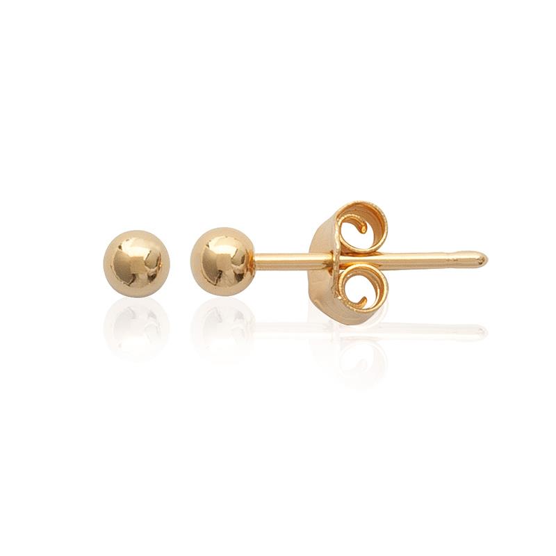 Ball - Stud Earrings - Gold Plated