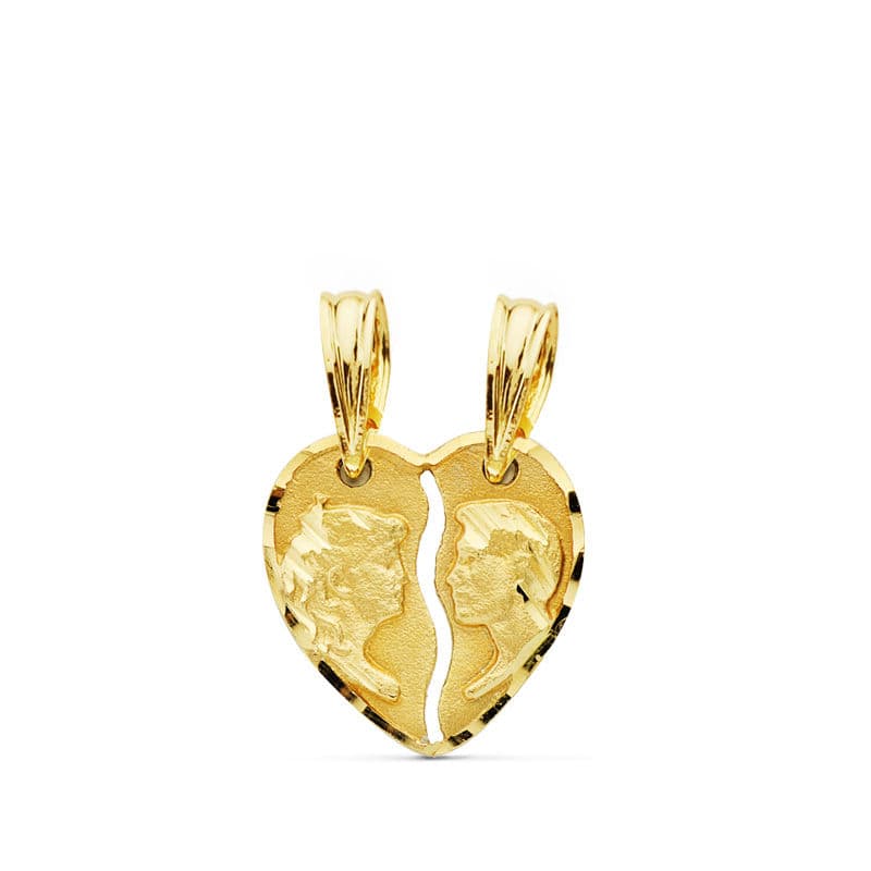 18K gouden harthanger. 13MM