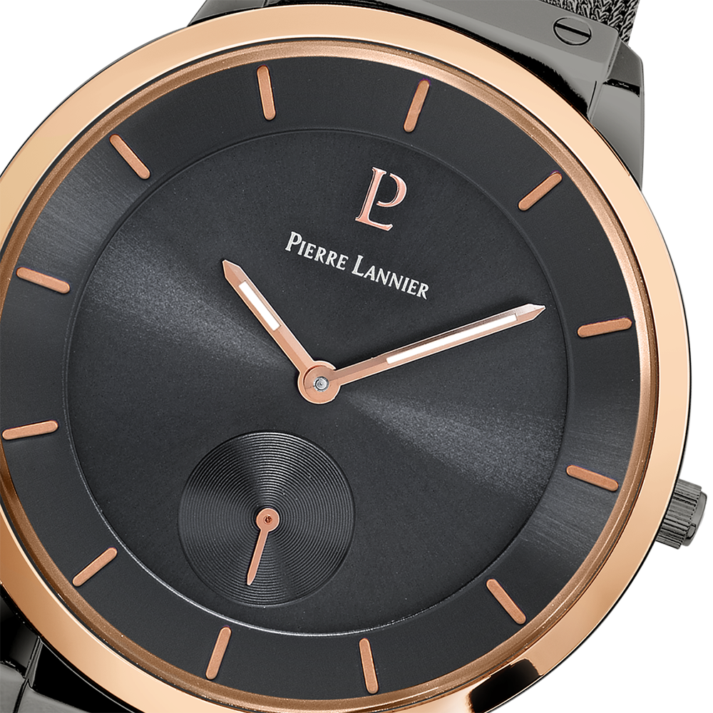 Montre homme Pierre Lannier DANDY 235D488 – cadran gris bracelet milanais gris – vue 2