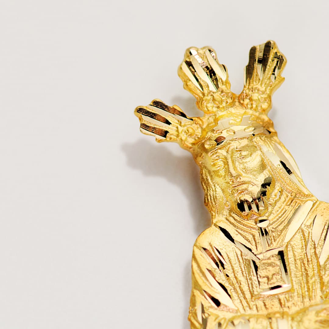 Silhouette Christ Captif en Or Jaune 18K 27X13 mm