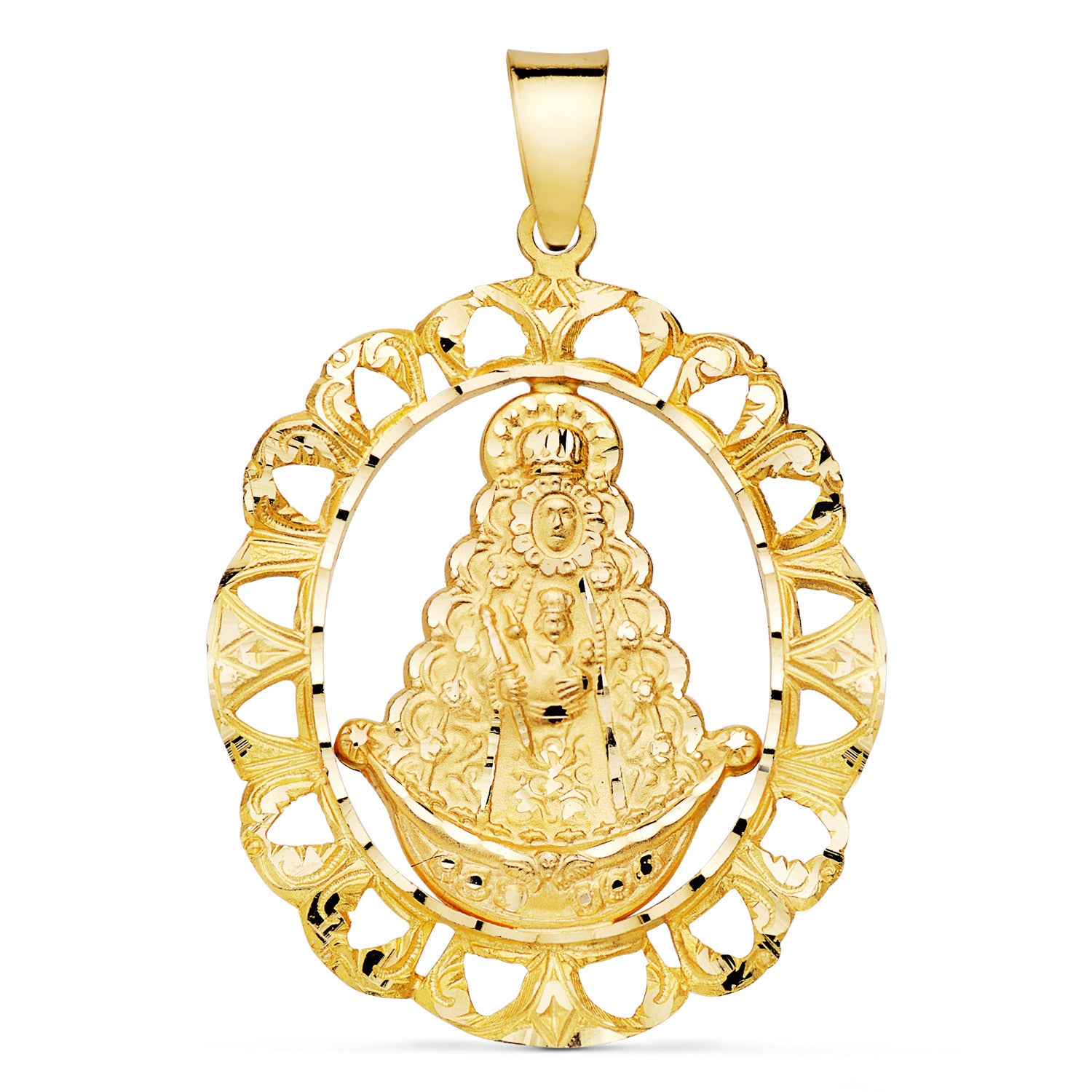 Medaile 18K Virgin Rocio 39 X 37 mm