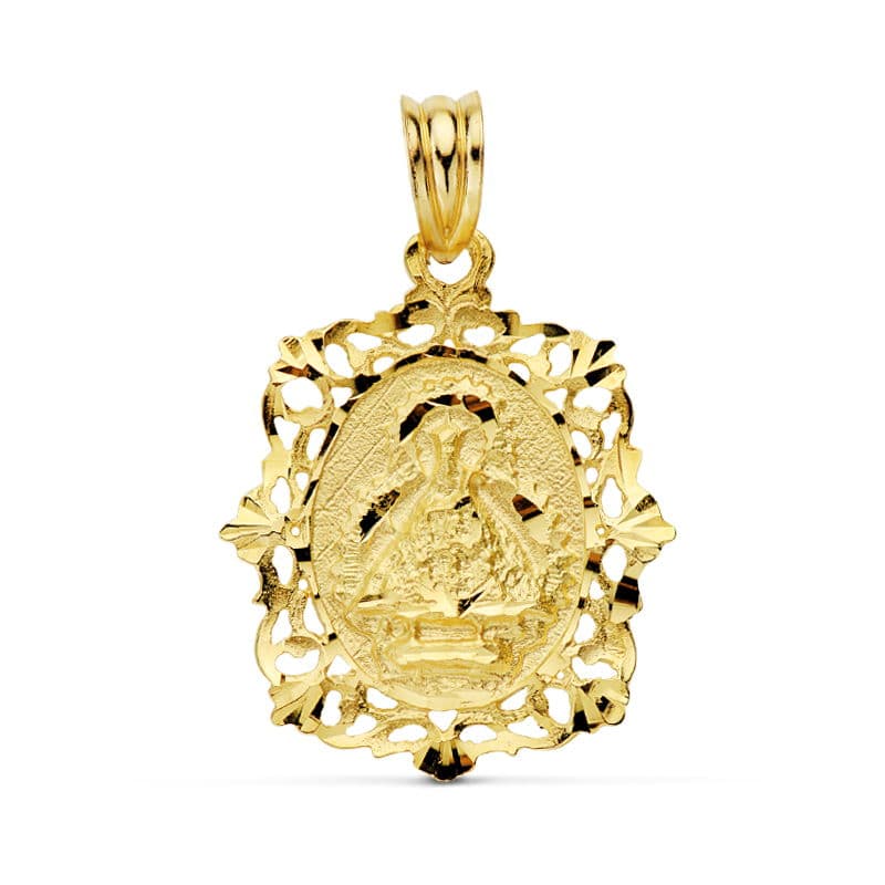 18K Medaille Vierge Cabeza 26 X 20 mm
