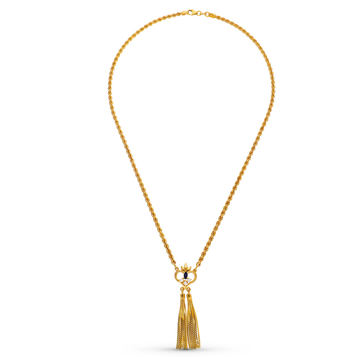 Cordon Collier Émeraude Or Jaune 18K 50CM