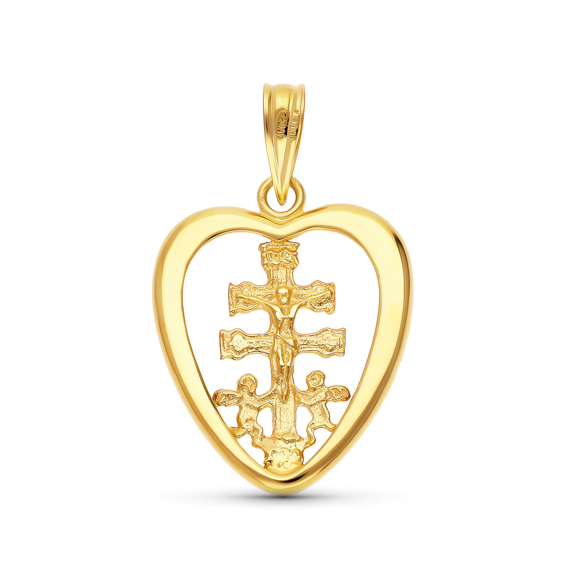 Caravaca Hart Kruishanger 18K Geel Goud 20X16 mm