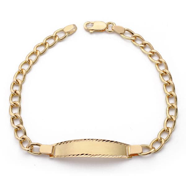 Pulsera Comunión Barbudo Gourmet Oro Amarillo 18K 185CM