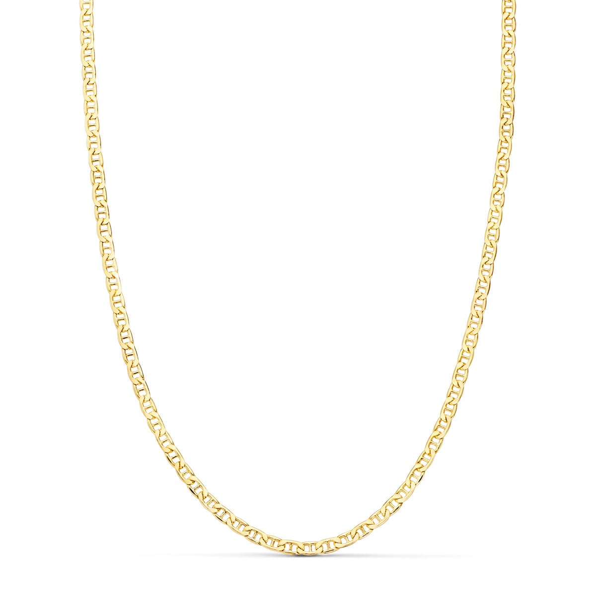 18 K gult guld ihålig marin kedja. Längd 50 Cm - Bredd 2 mm