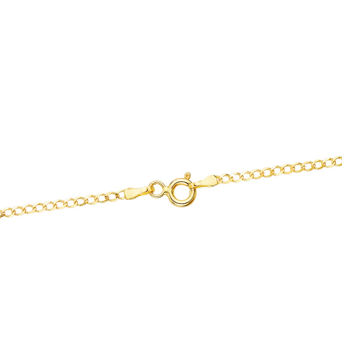 18K Yellow Gold Solid Curb Chain. Length 50 Cm - Width 1.5 mm