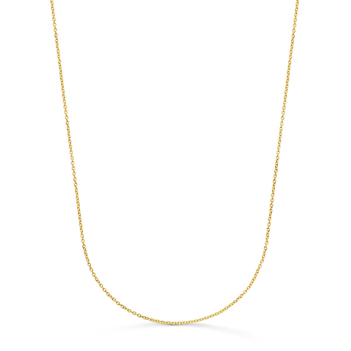 Pevný řetízek Rolo z 18K žlutého zlata Šířka: 1MM Délka: 45 cm