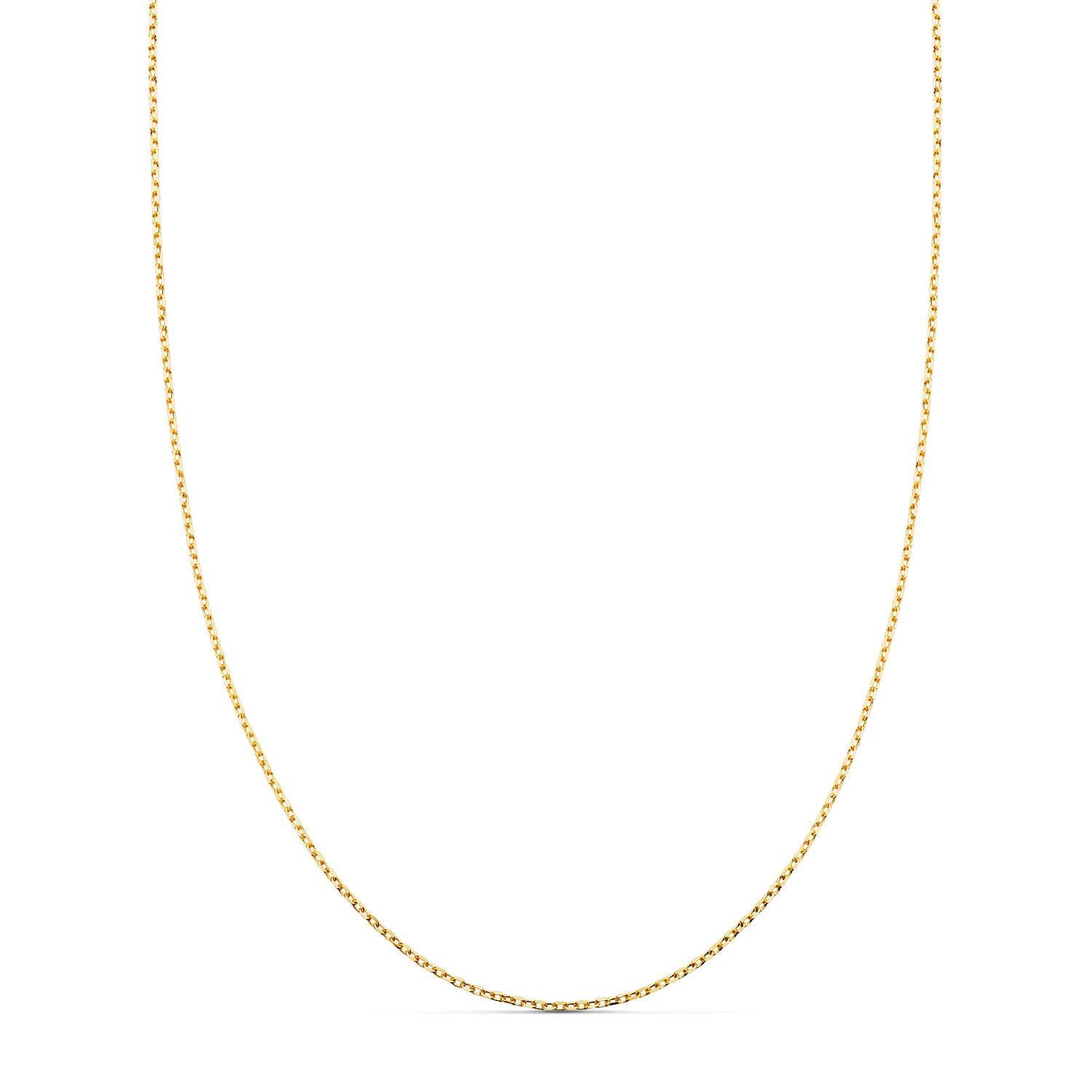 18K Solid Yellow Gold Convict Chain. Width 0.75 mm Length 45 Cm