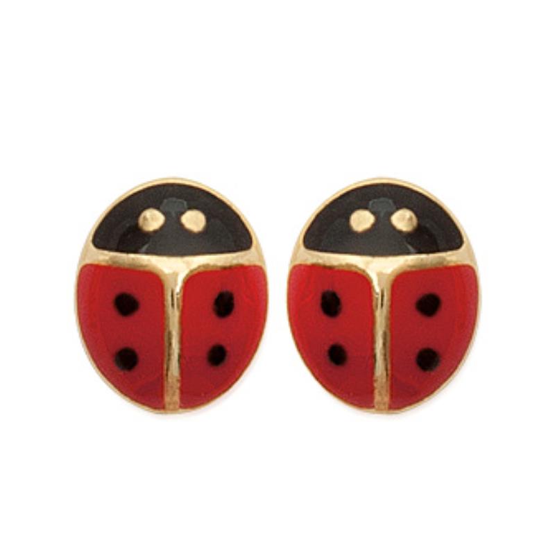 Ladybug - Earrings - Gold Plated