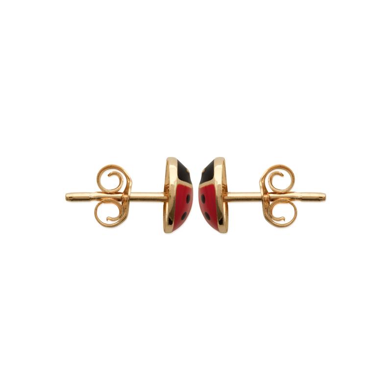 Marienkäfer – Ohrringe – vergoldet