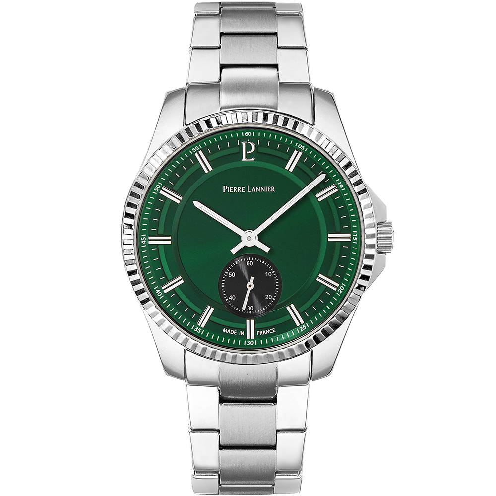 Pierre Lannier herreur METROPOLITAIN sølv urkasse sølv stål armbånd 246G171
