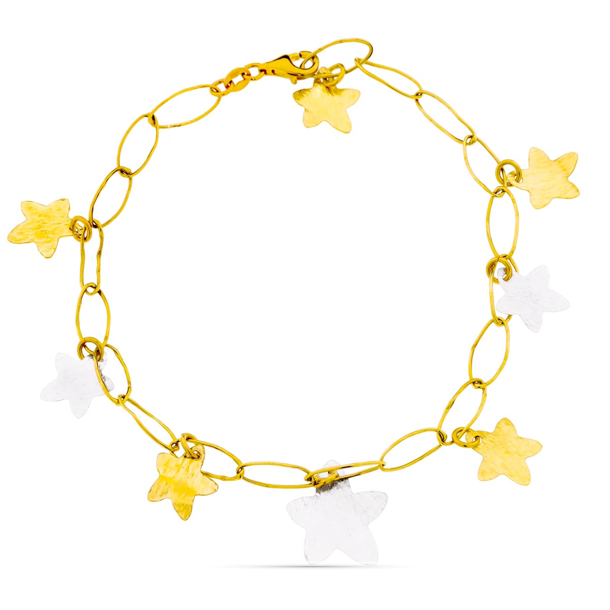 18K Bracelet Or Bicolore Etoile