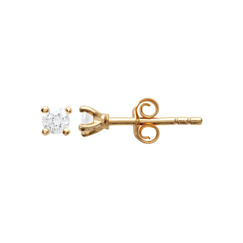 Serti - Stud Earrings - Gold Plated