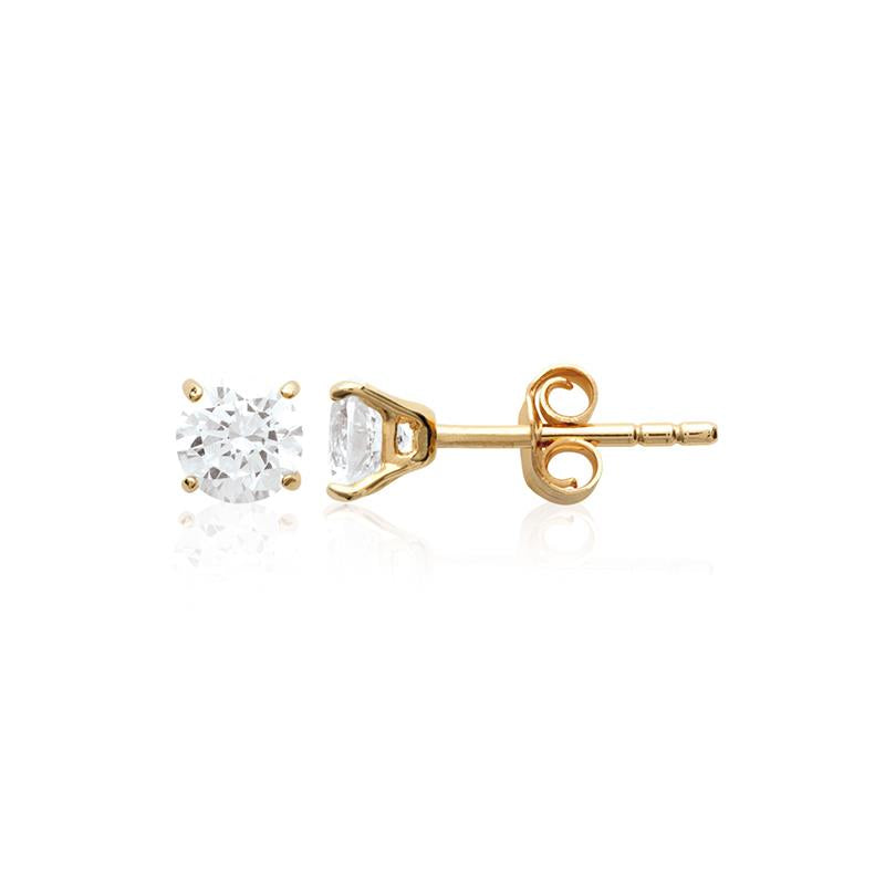 Serti - Stud Earrings - Gold Plated