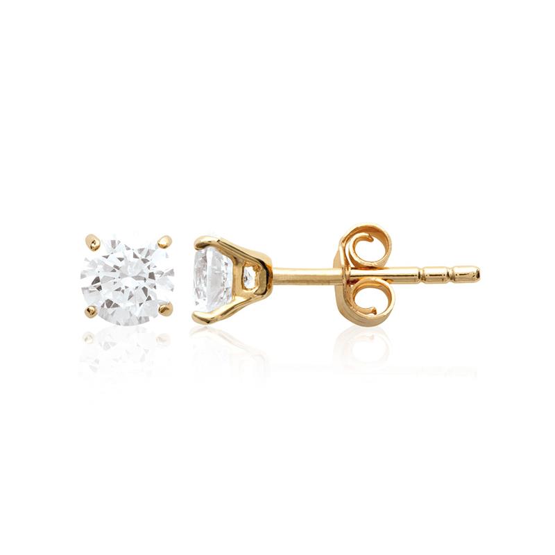 Serti - Stud Earrings - Gold Plated