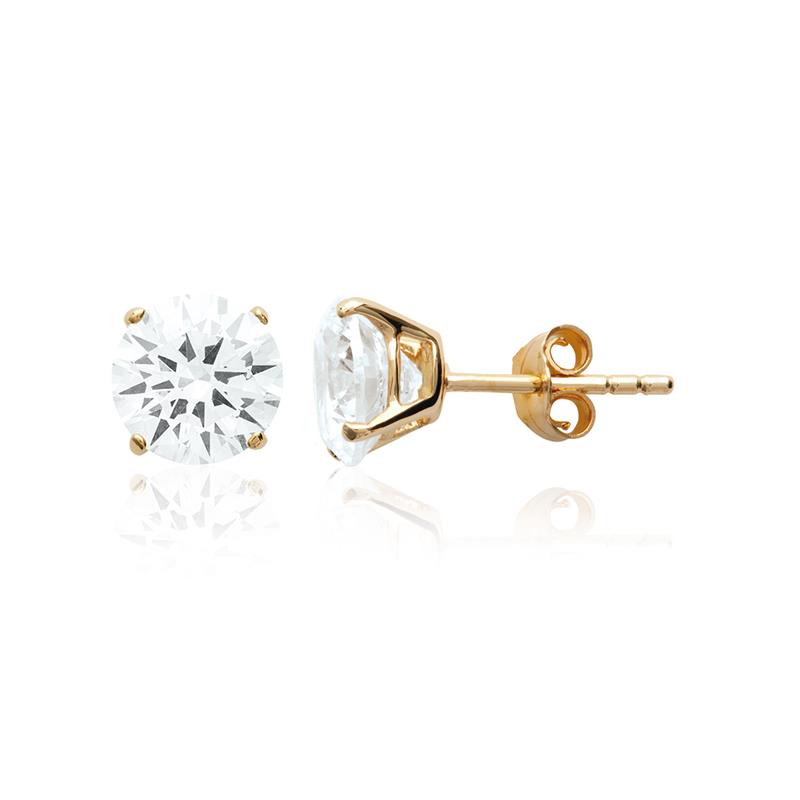 Serti - Stud Earrings - Gold Plated