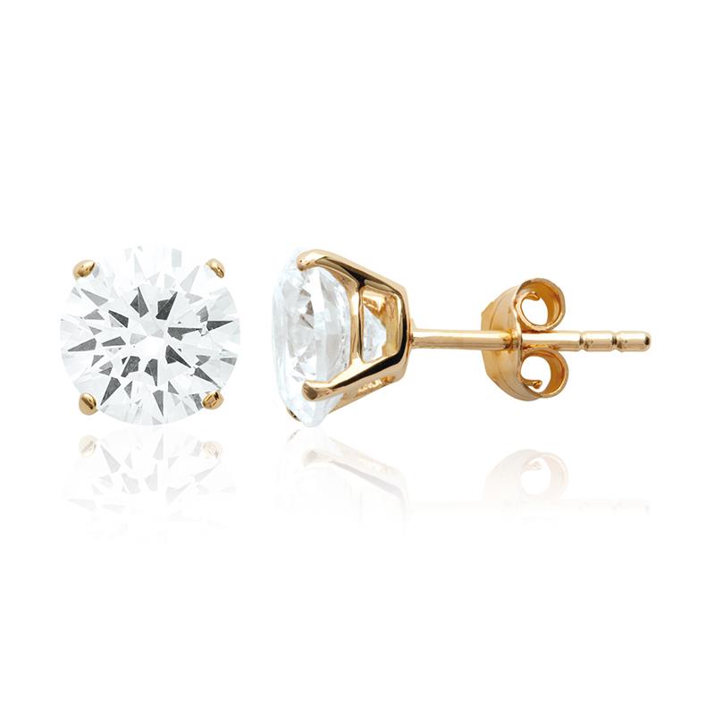 Serti - Stud Earrings - Gold Plated