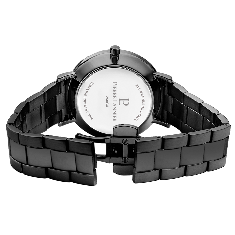 Montre homme Pierre Lannier ECHO 250G439 – cadran noir bracelet acier noir – vue 5