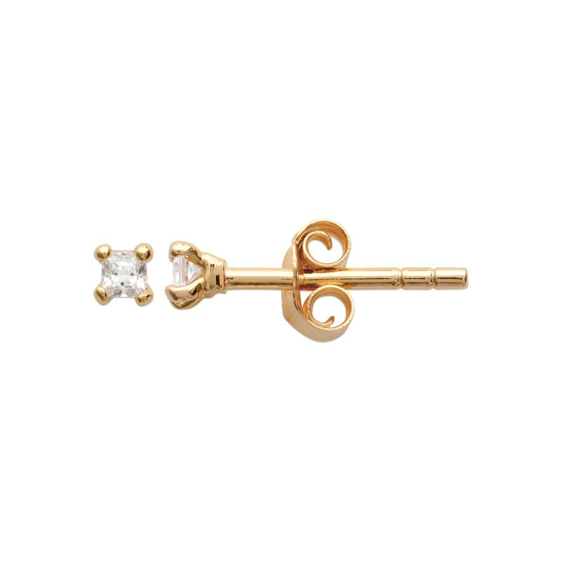 Serti - Stud Earrings - Gold Plated