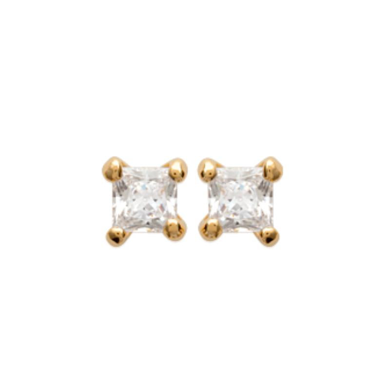 Serti - Stud Earrings - Gold Plated