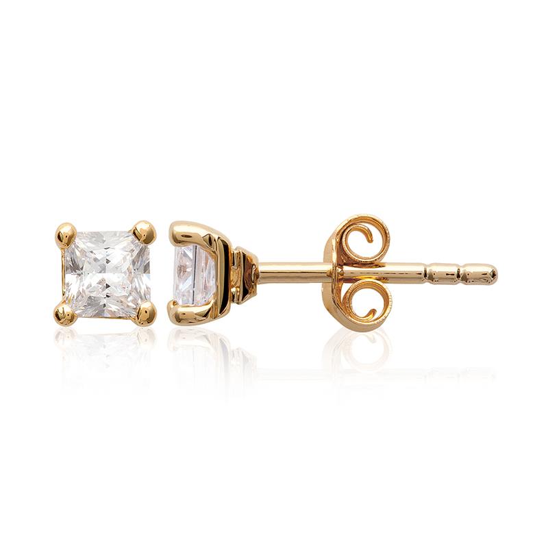 Serti - Stud Earrings - Gold Plated