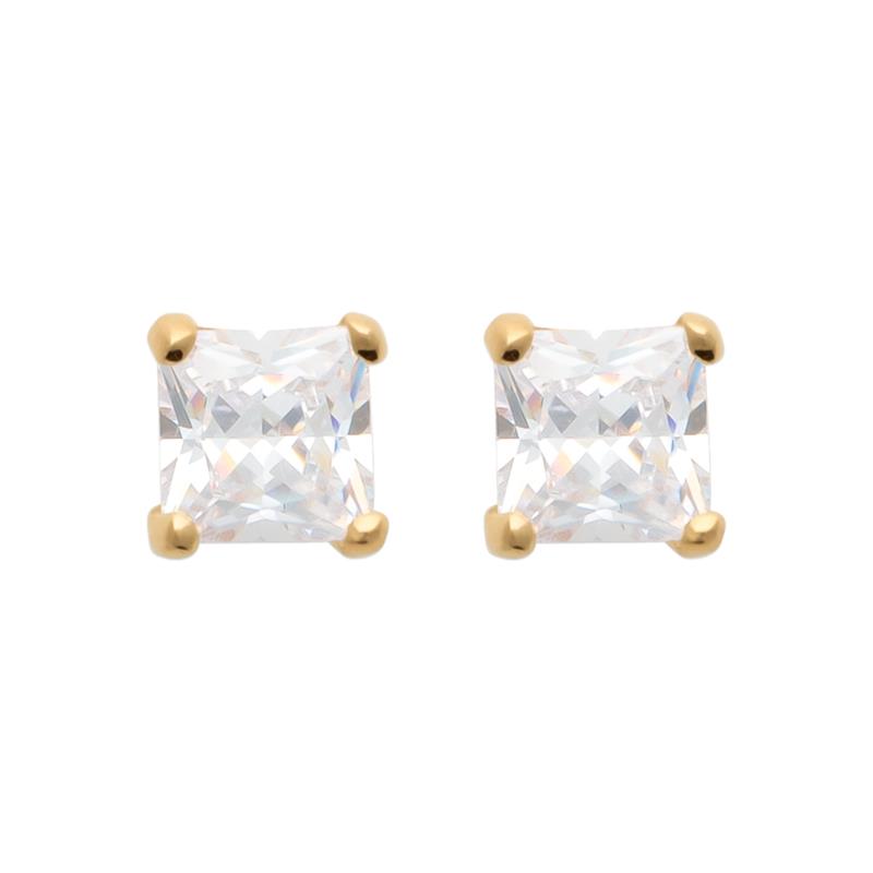 Serti - Stud Earrings - Gold Plated