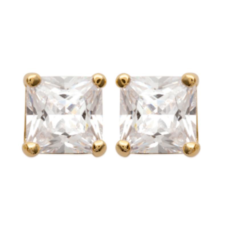 Serti - Stud Earrings - Gold Plated