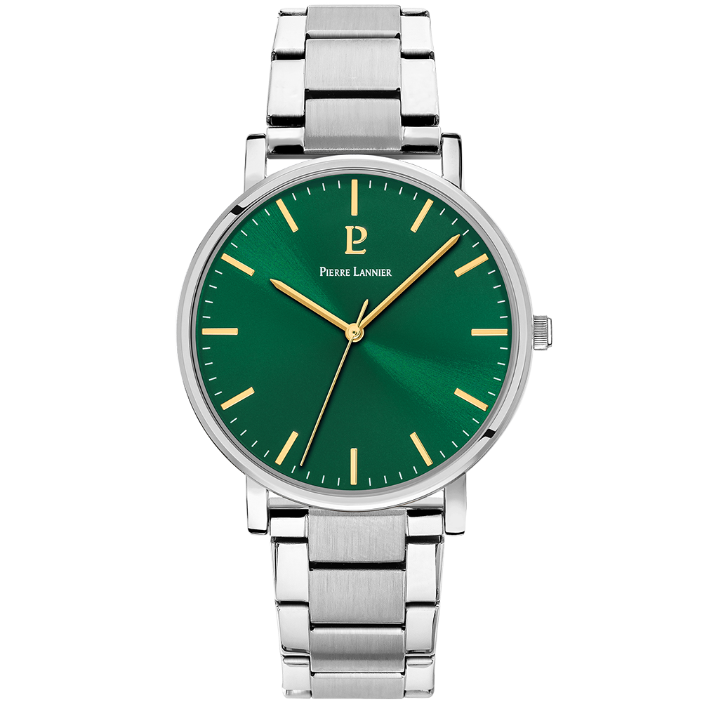 Reloj Pierre Lannier ESSENTIAL para hombre caja plateada pulsera de acero plateado 251G171