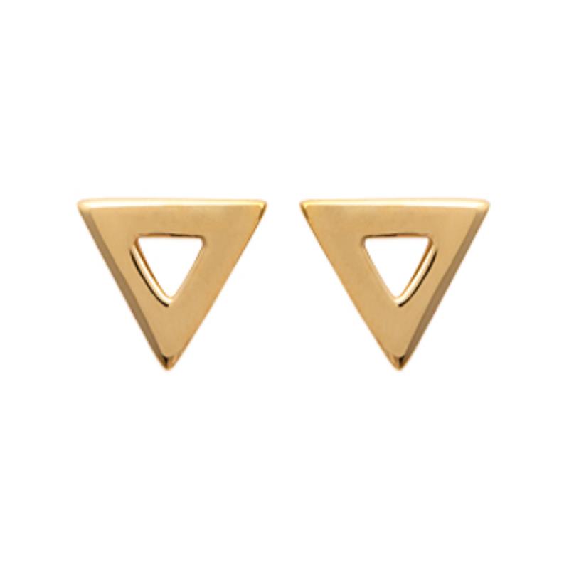 Triangle - Gold Plated - Earrings