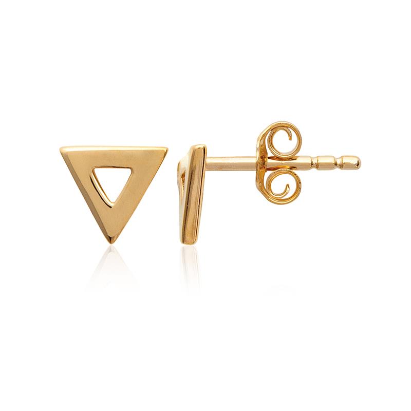 Triangle - Gold Plated - Earrings