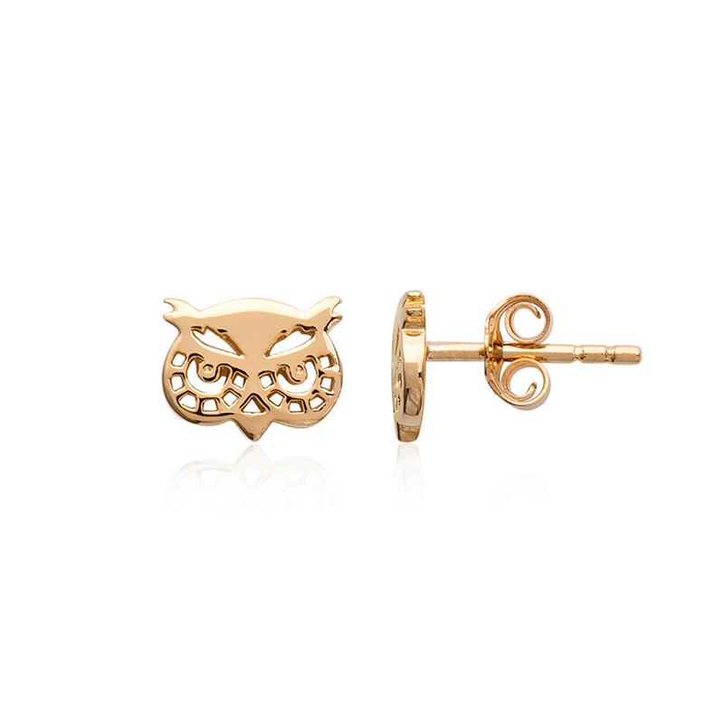 Owl - Gold Plated - Earrings