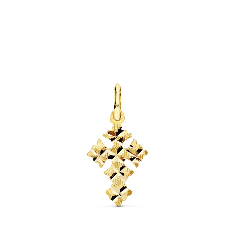 Croce Canjayar piccola in oro giallo 18 carati 13X8 mm