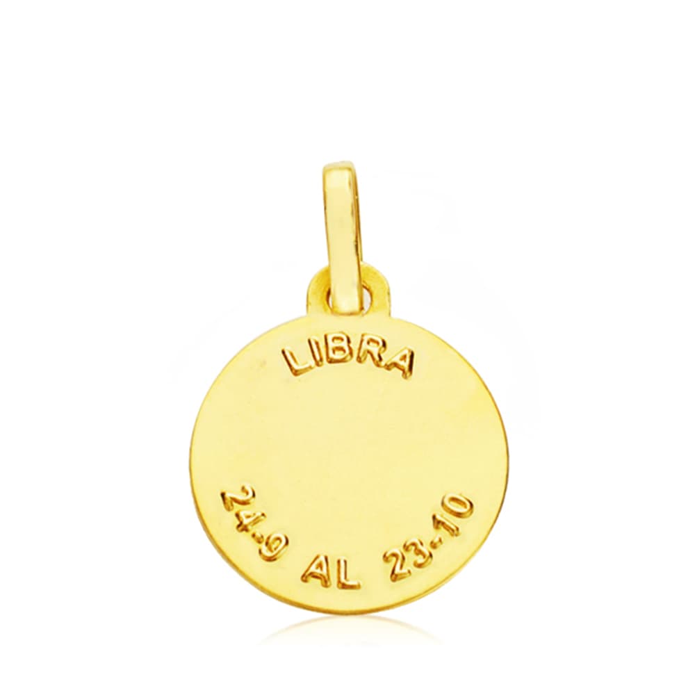 18K Waage-Sternzeichen-Medaille 13MM