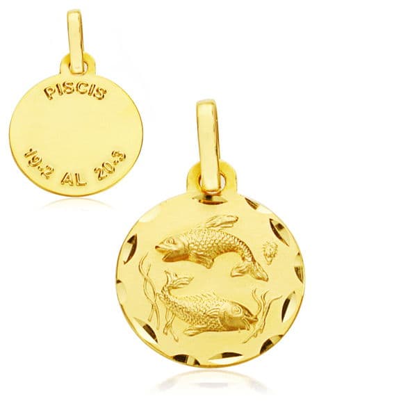 Μετάλλιο 18K Ιχθύων Zodiac 13mm