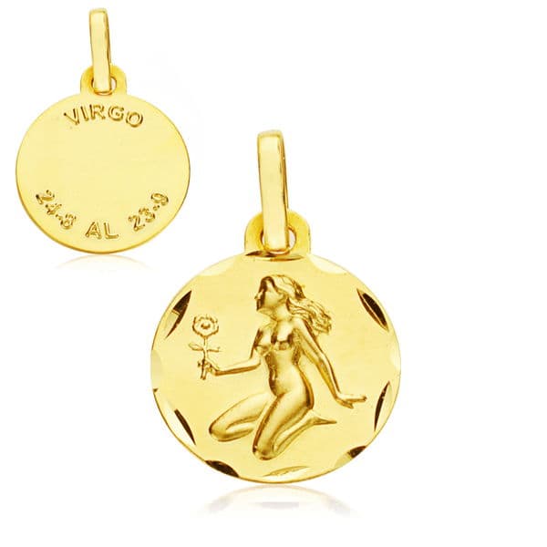 9K Sternzeichen-Medaille Jungfrau 13MM