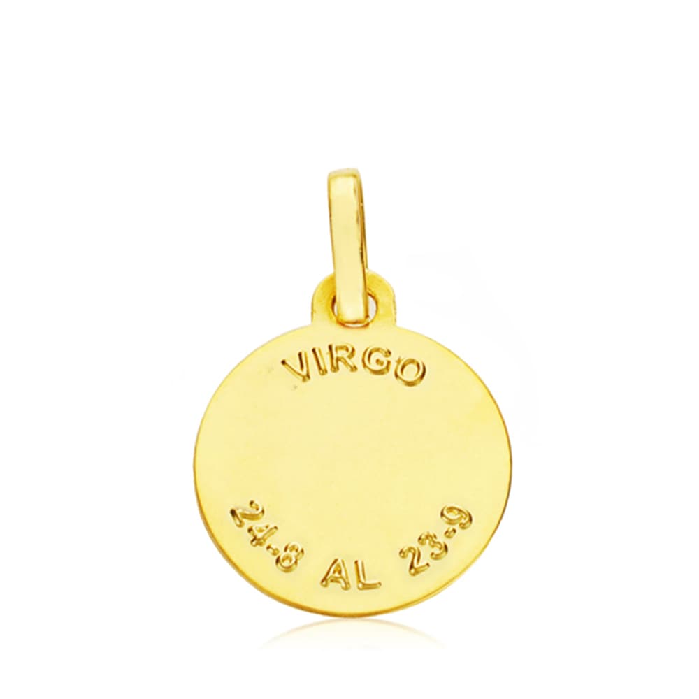 18K Jomfru Zodiac Medal 13MM