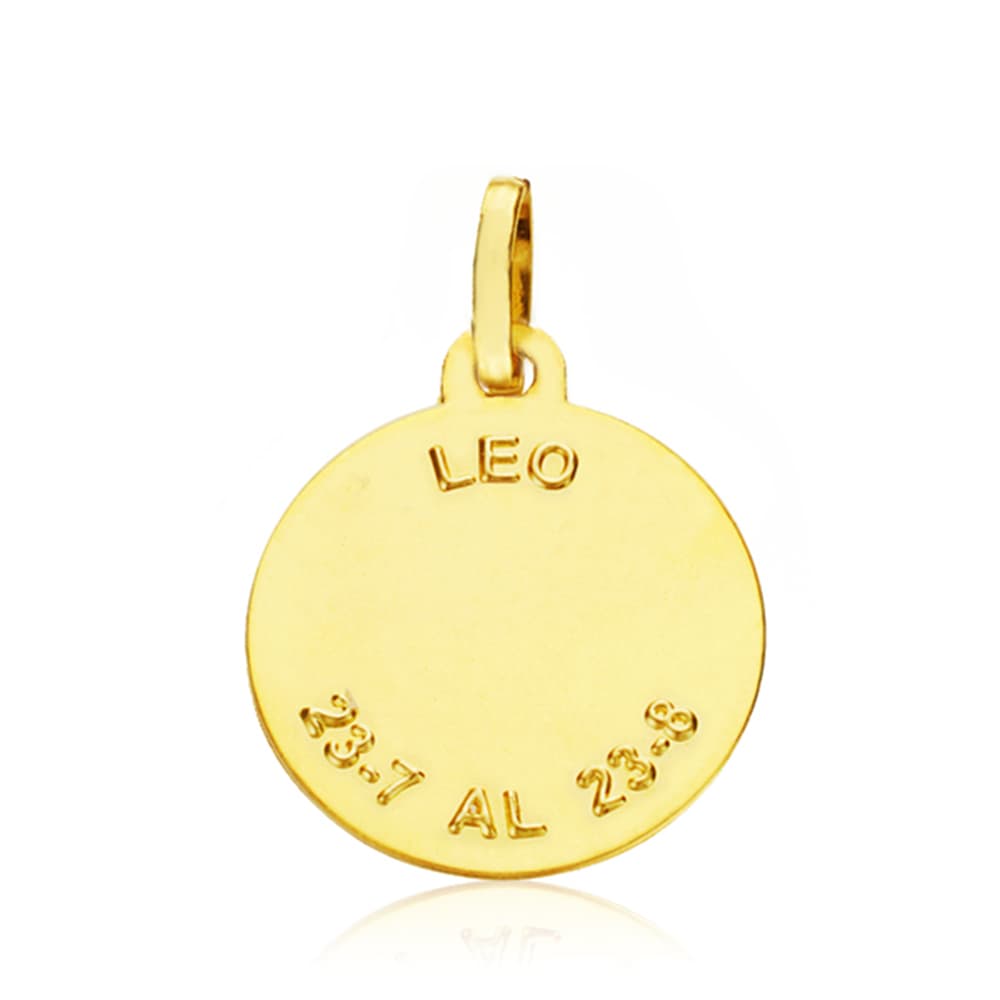 18K Gul Guld Léon Horoskopplade 16 mm
