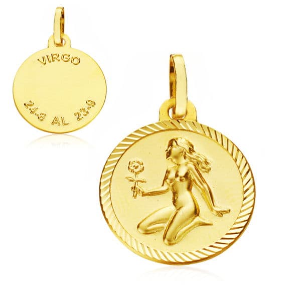 9K Sternzeichen-Medaille Jungfrau 20MM
